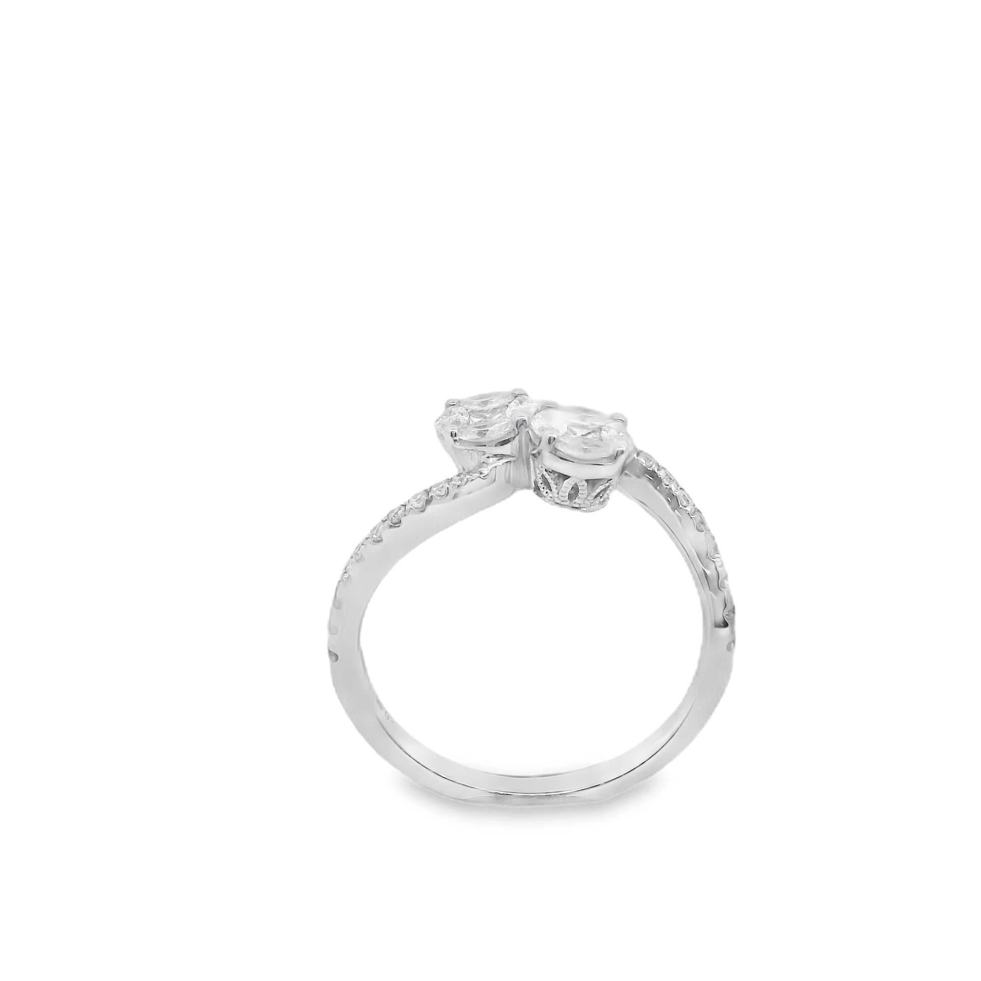 Zeghani Gold Twisted Lines Engagement Ring | Zeghani | Luby 