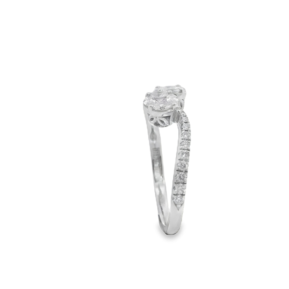Zeghani Gold Twisted Lines Engagement Ring | Zeghani | Luby 
