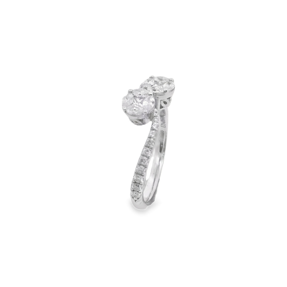 Zeghani Gold Twisted Lines Engagement Ring | Zeghani | Luby 