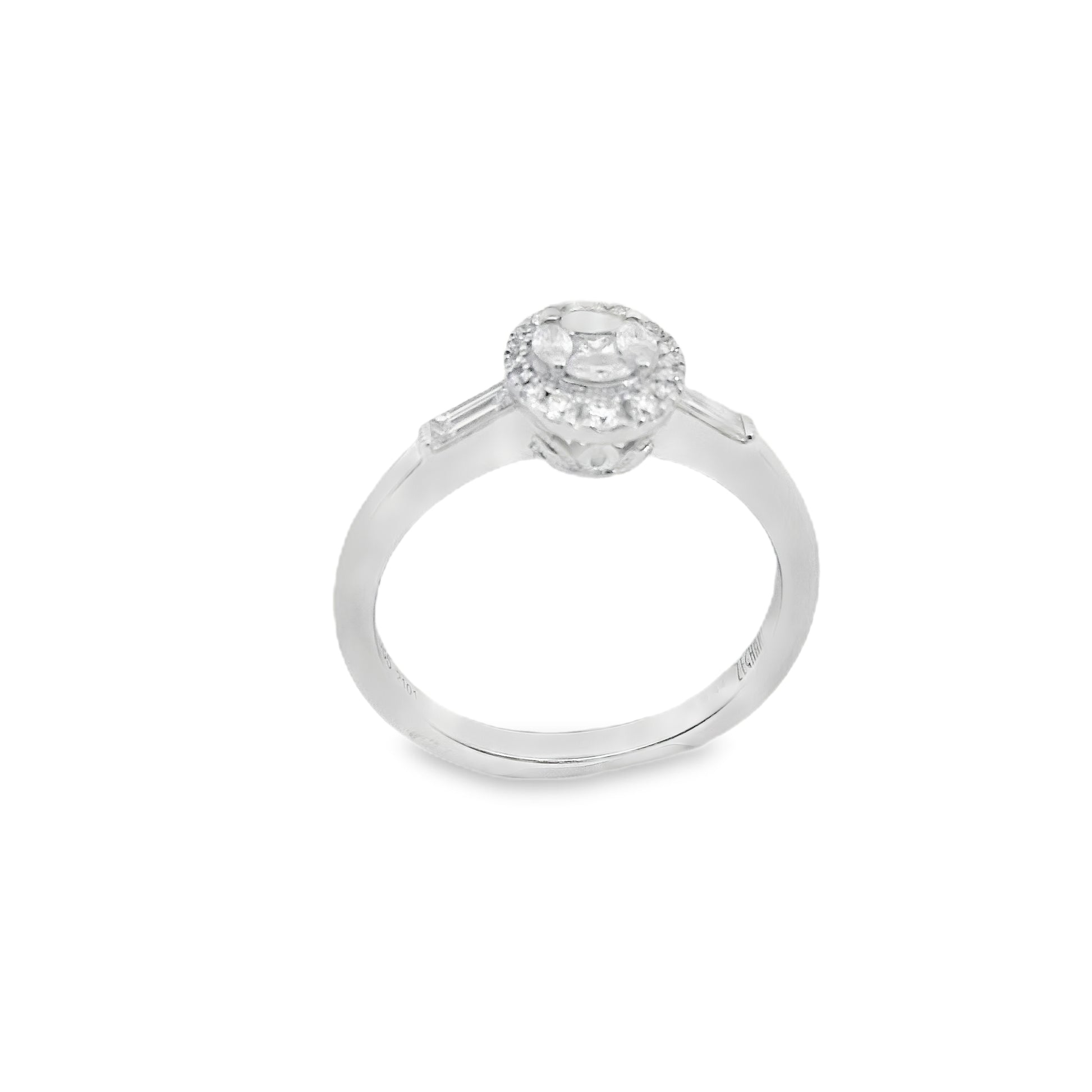 Zeghani White Gold Oval Engagement Ring | Zeghani | Luby 