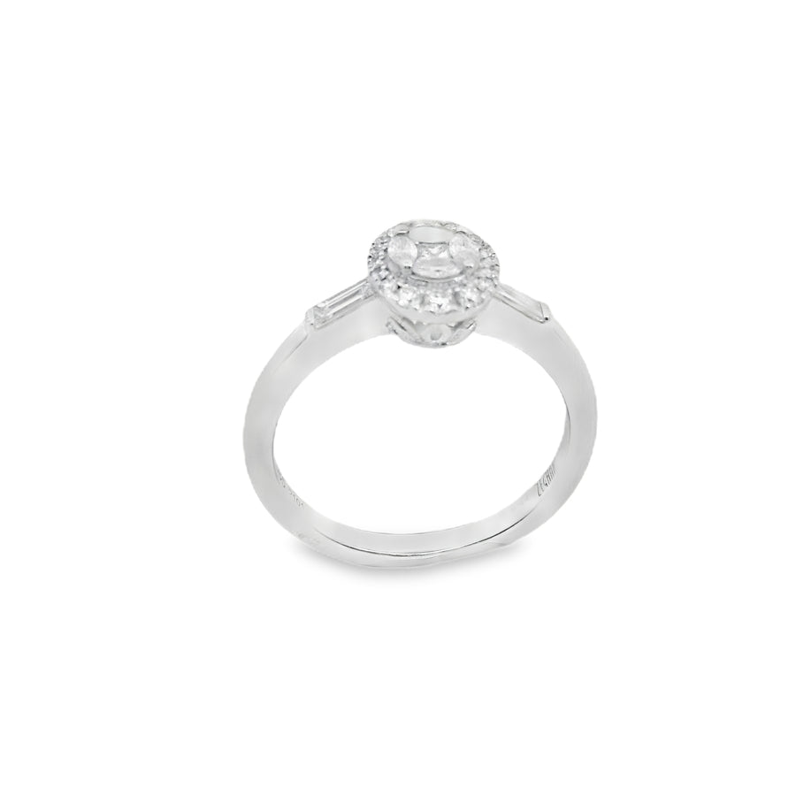 Zeghani White Gold Oval Engagement Ring