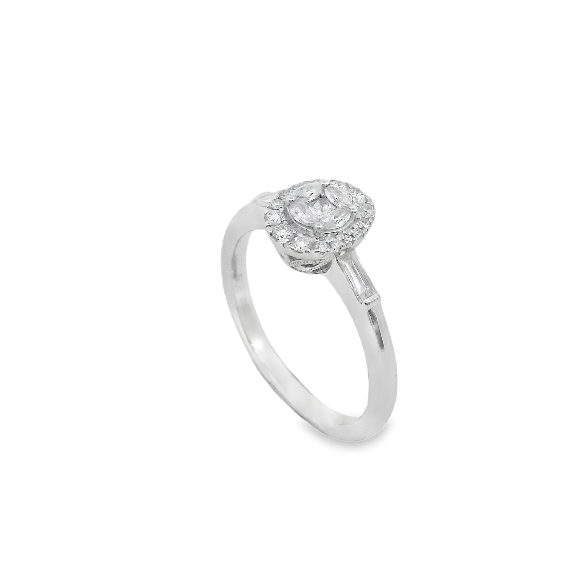 Zeghani White Gold Oval Engagement Ring | Zeghani | Luby 