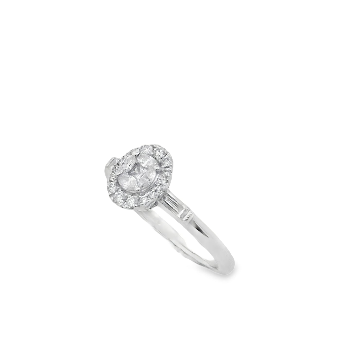 Zeghani White Gold Oval Engagement Ring | Zeghani | Luby 