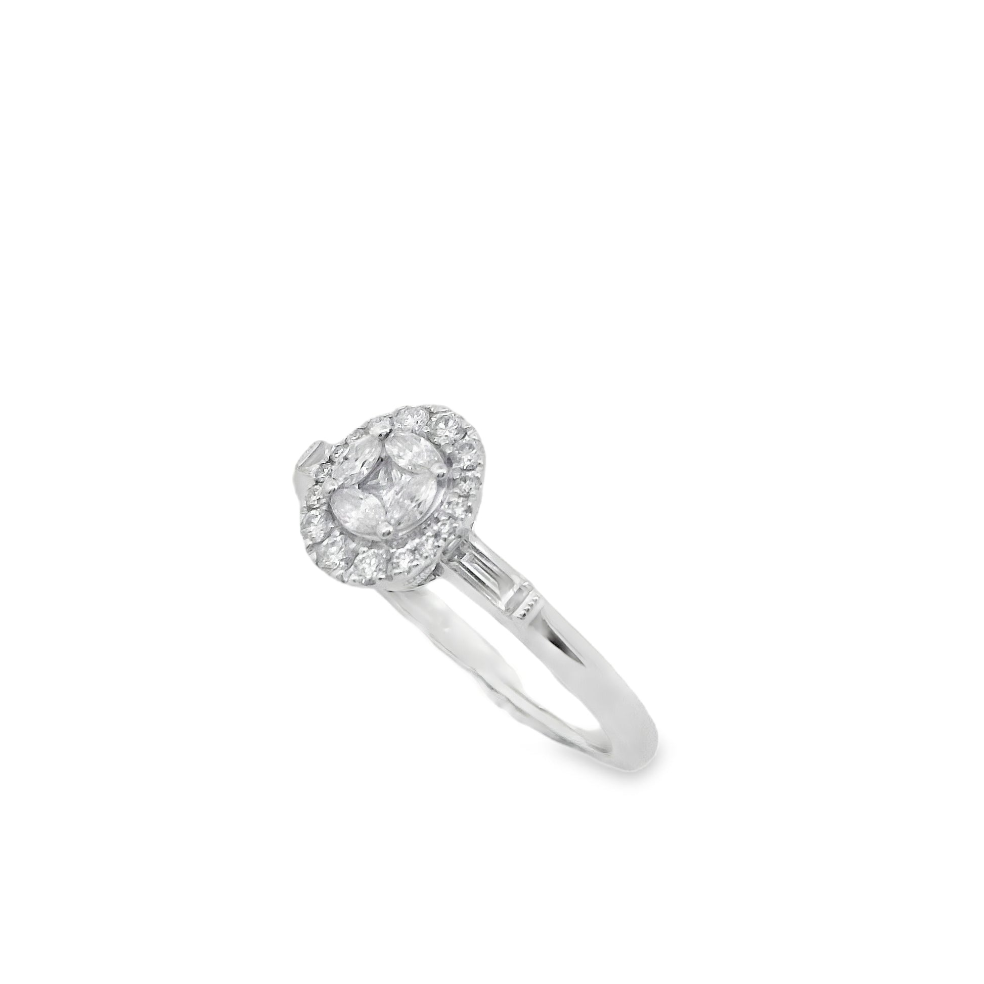 Zeghani White Gold Oval Engagement Ring | Zeghani | Luby 
