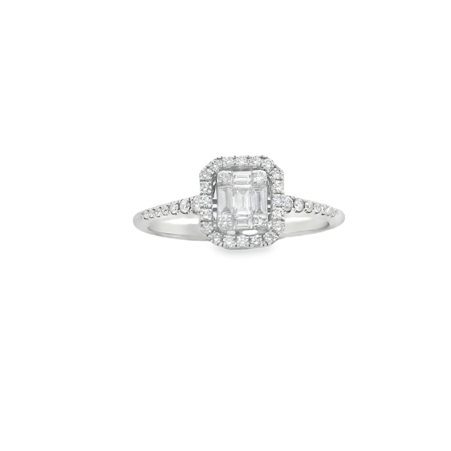 Zeghani White Gold Vintage Vixen Engagement Ring