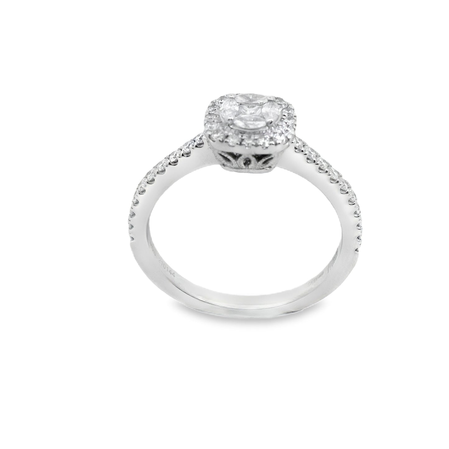 Zeghani White Gold Princess Cut Marquise Engagement Ring | Zeghani | Luby 