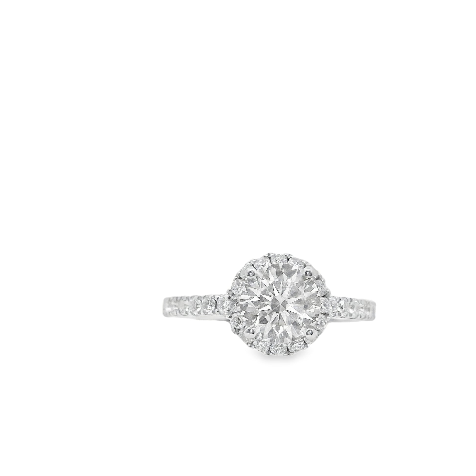 Zeghani White Gold Round Cut Semi-Mounted Engagement Ring | Zeghani | Luby 