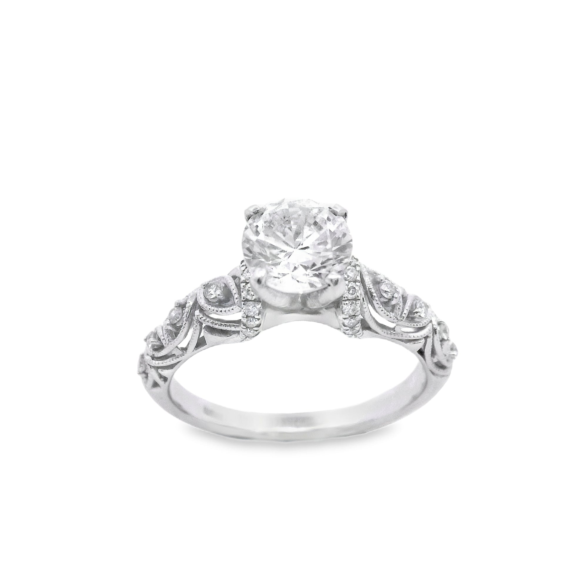 Zeghani White Gold Nature Lover Engagement Ring | Zeghani | Luby 