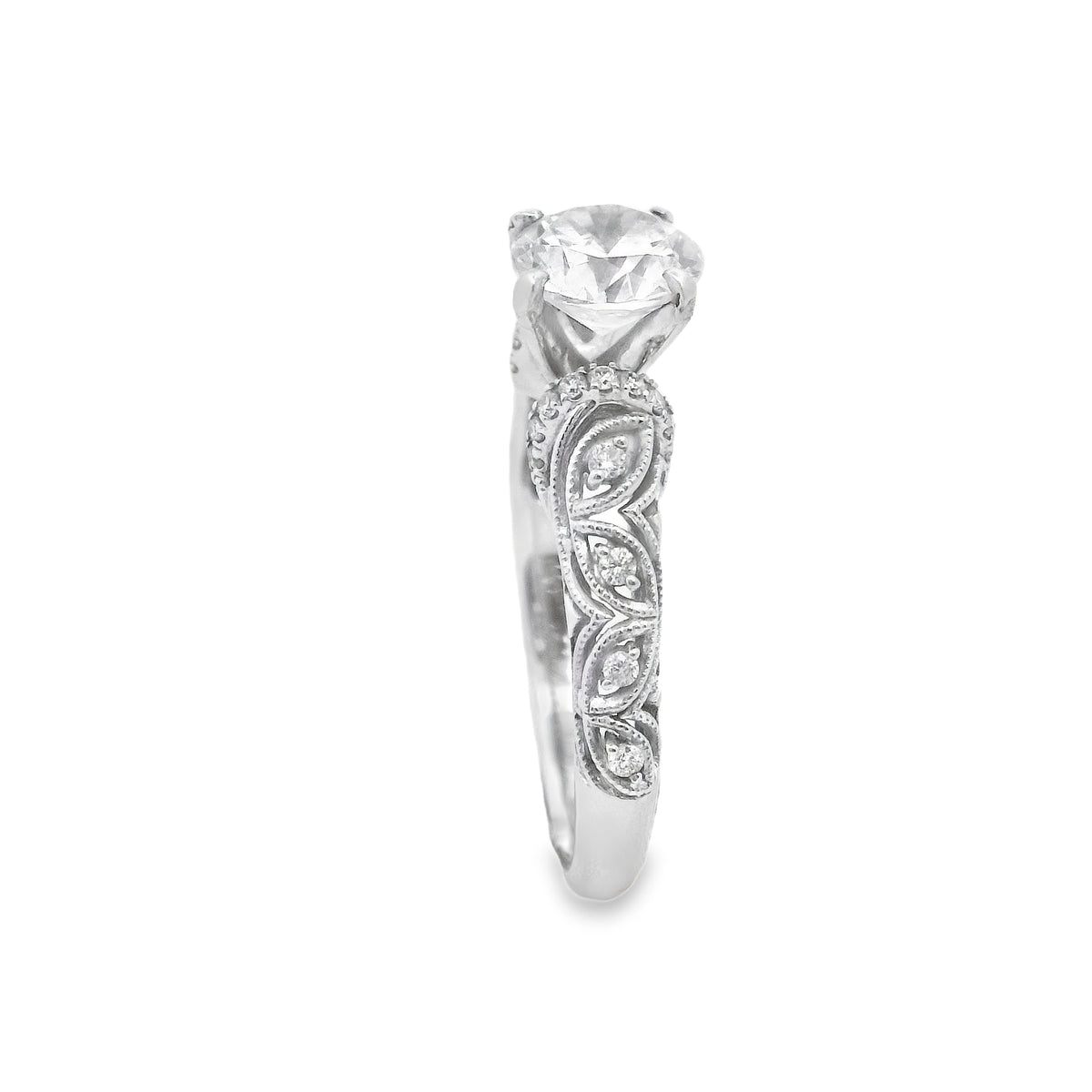 Zeghani White Gold Nature Lover Engagement Ring | Zeghani | Luby 