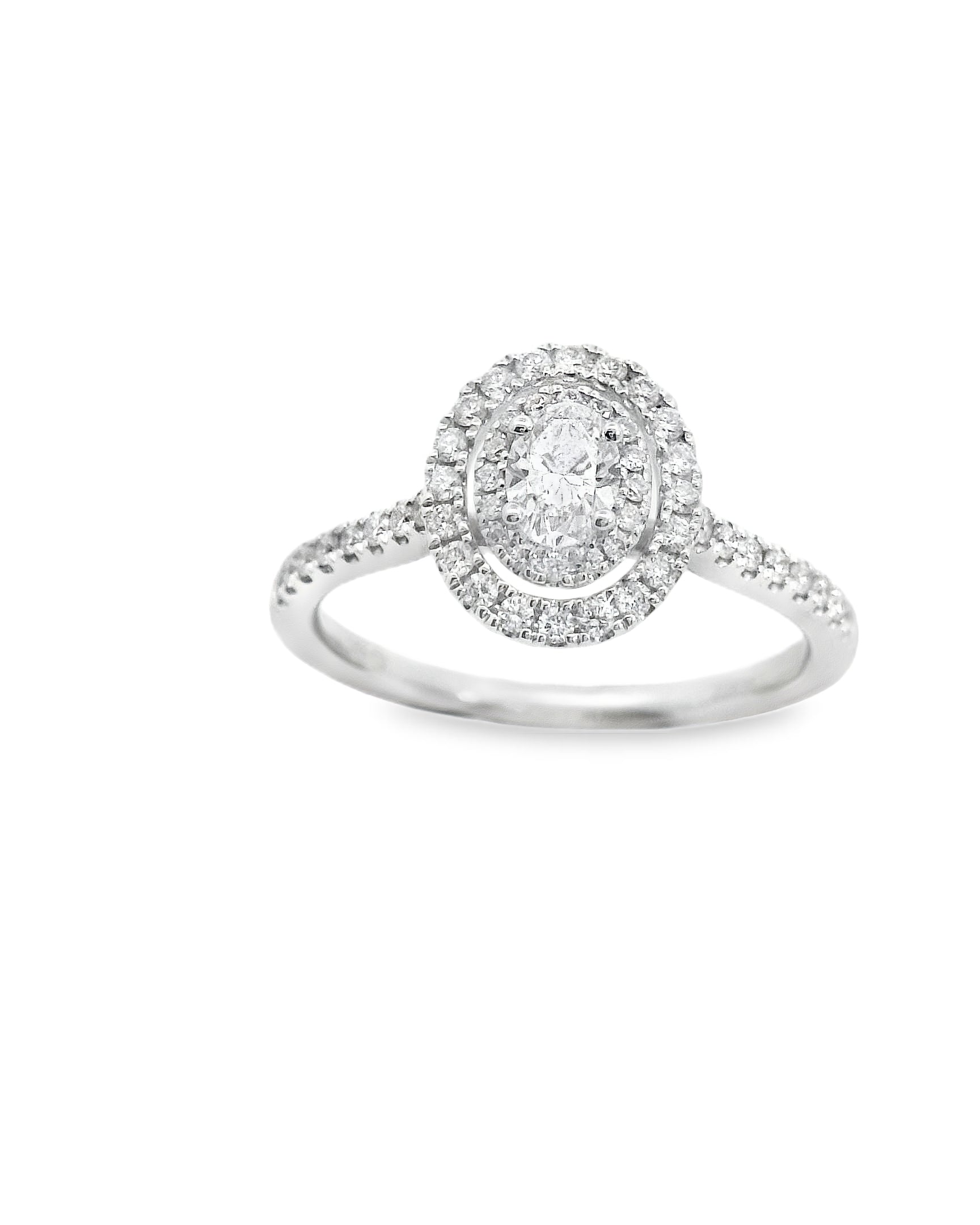 Zeghani Gold Oval Delicate Diva Engagement Ring | Zeghani | Luby 