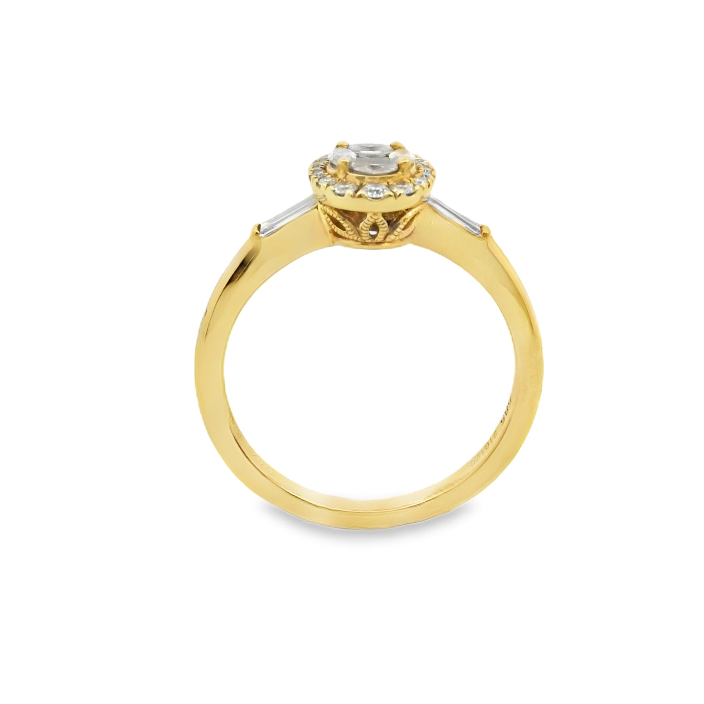 Zeghani Gold Oval Baguette Cut Marquise Engagement Ring | Zeghani | Luby 