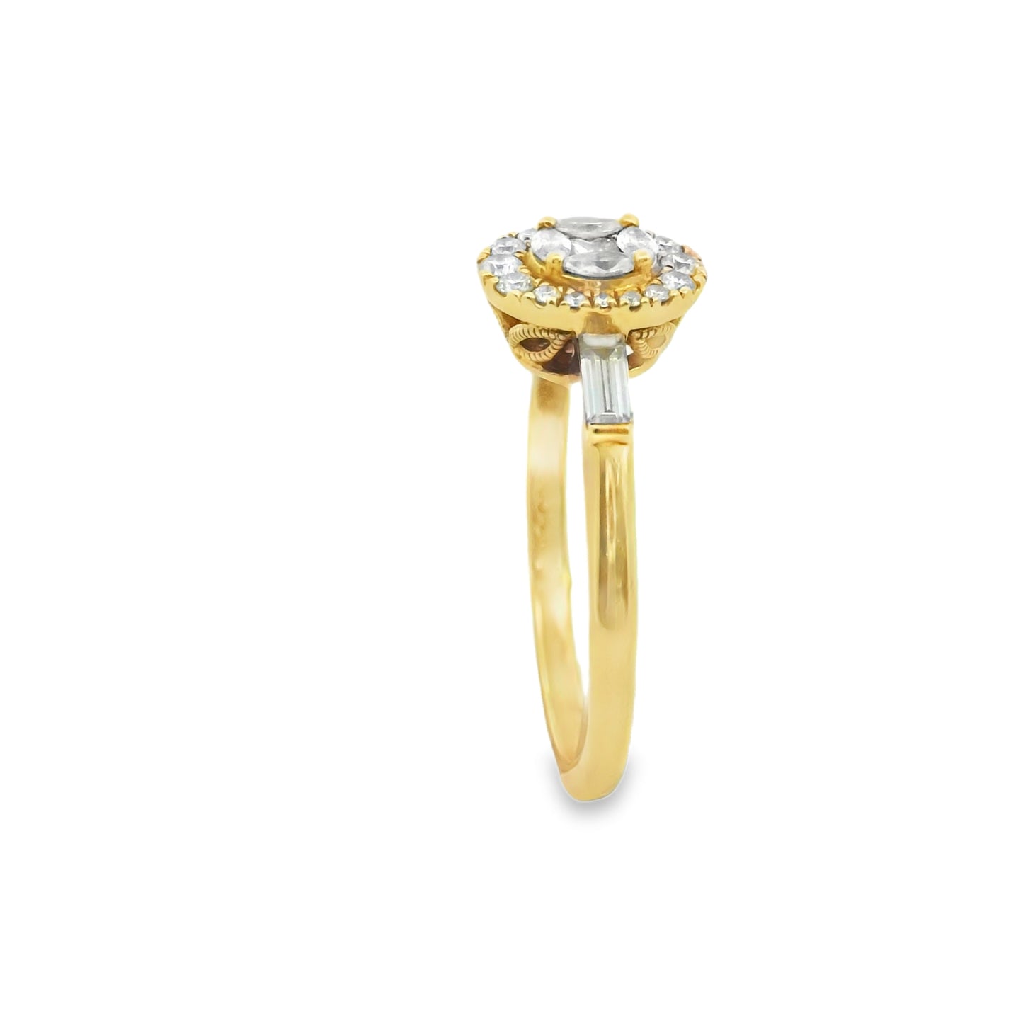 Zeghani Gold Oval Baguette Cut Marquise Engagement Ring | Zeghani | Luby 