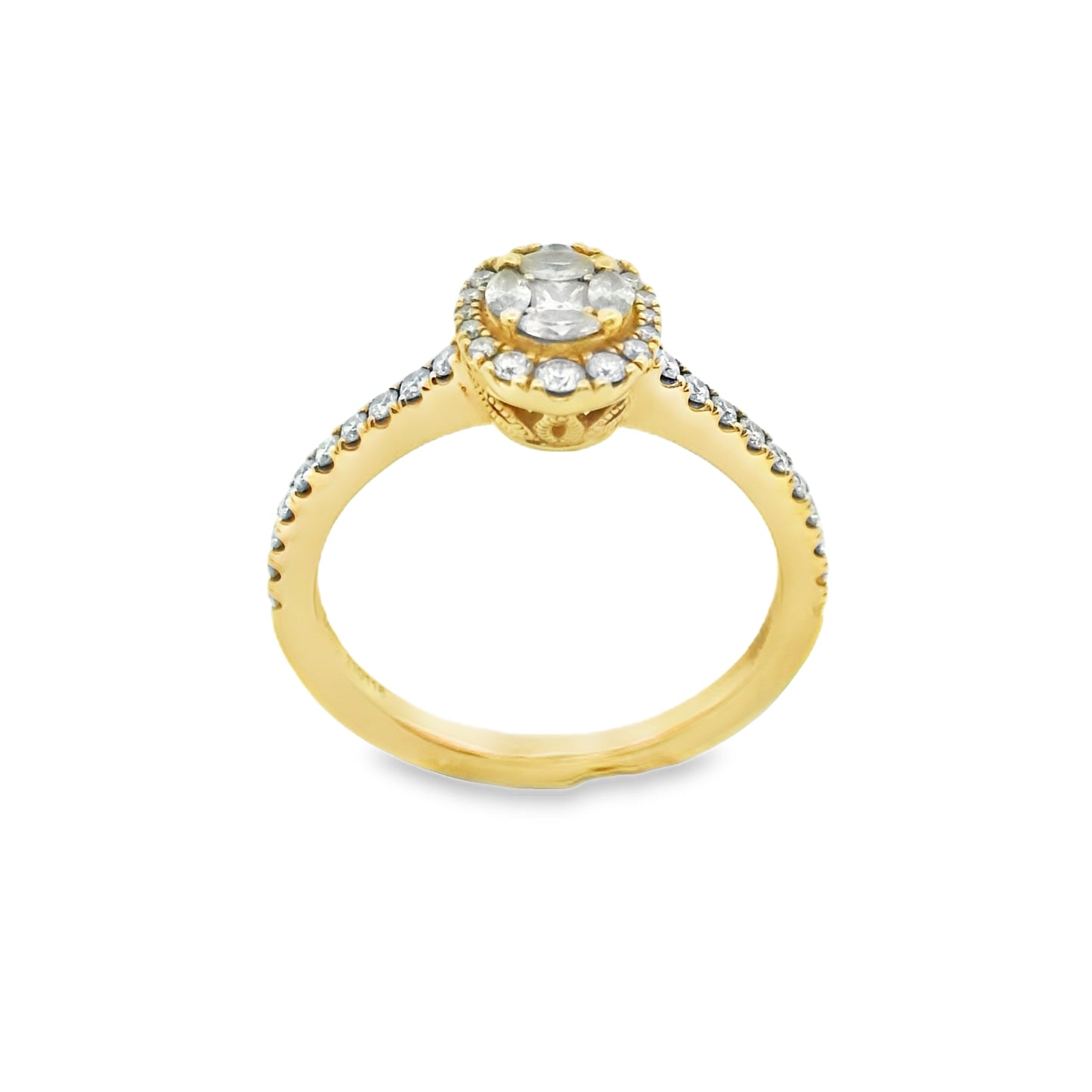 Zeghani Gold Oval Round Cut Marquise Engagement Ring | Zeghani | Luby 