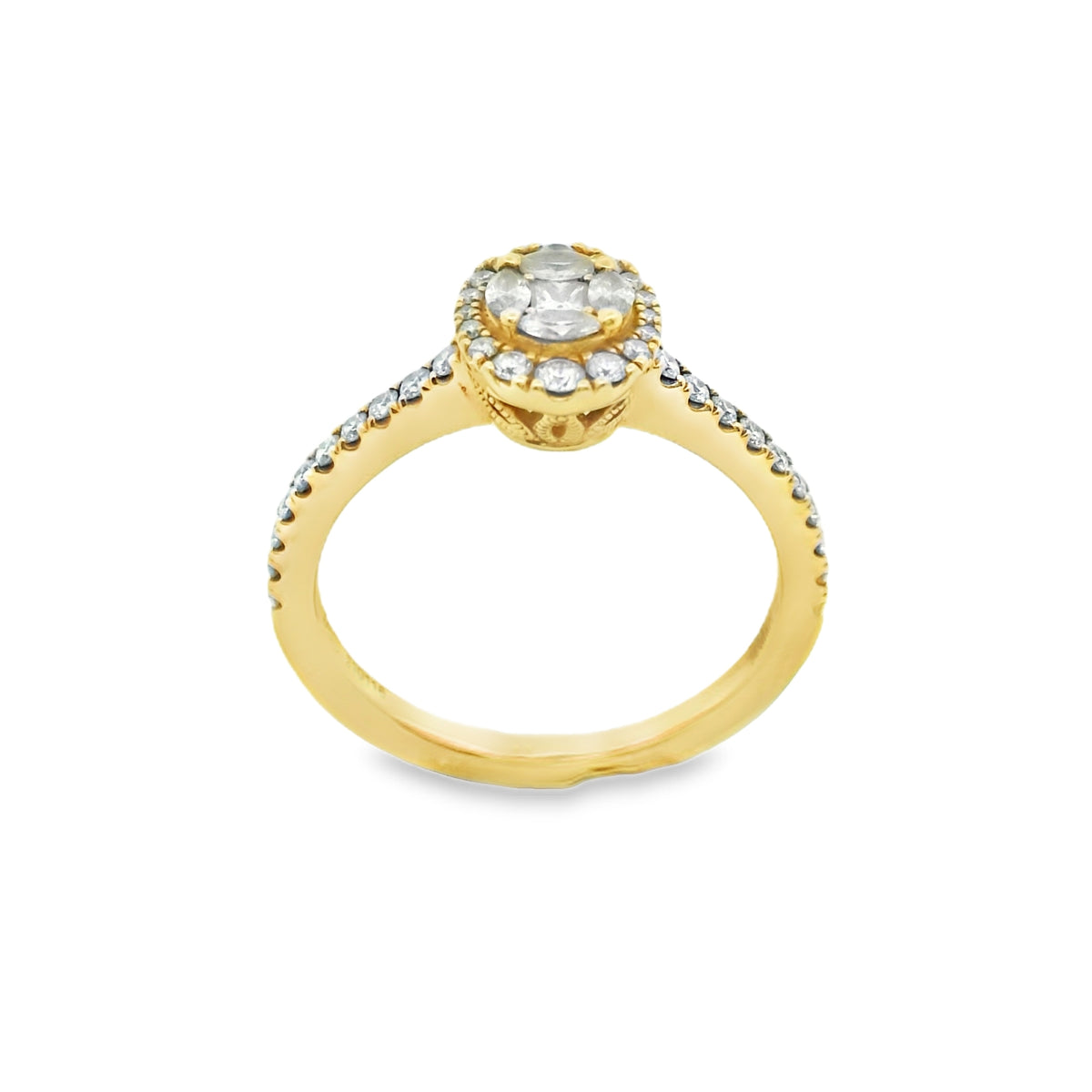 Zeghani Gold Oval Round Cut Marquise Engagement Ring | Zeghani | Luby 