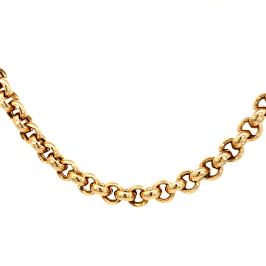 14k Gold Puff Rolo Chain | Luby Gold Collection | Luby 