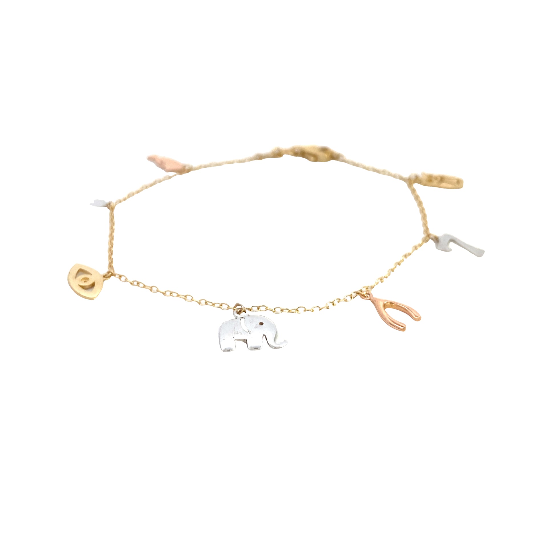 14K Gold 3/C Lucky Charms Bracelet | Luby Gold Collection | Luby 