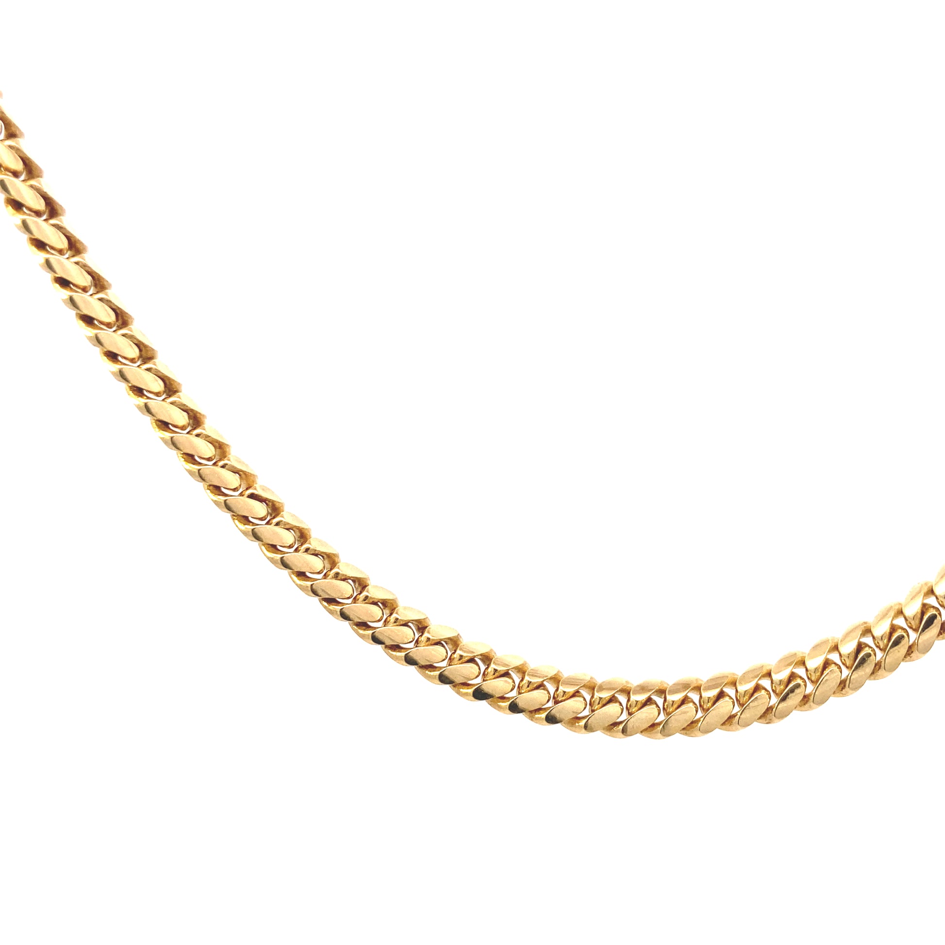 14K Gold Solid Cuban Chain | Luby Gold Collection | Luby 