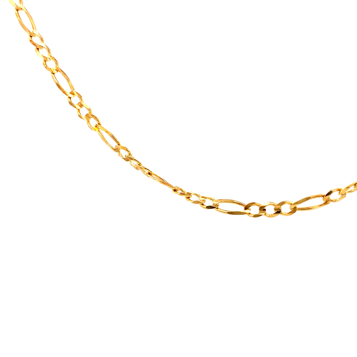 14K Gold Solid Figaro Chain | Luby Gold Collection | Luby 