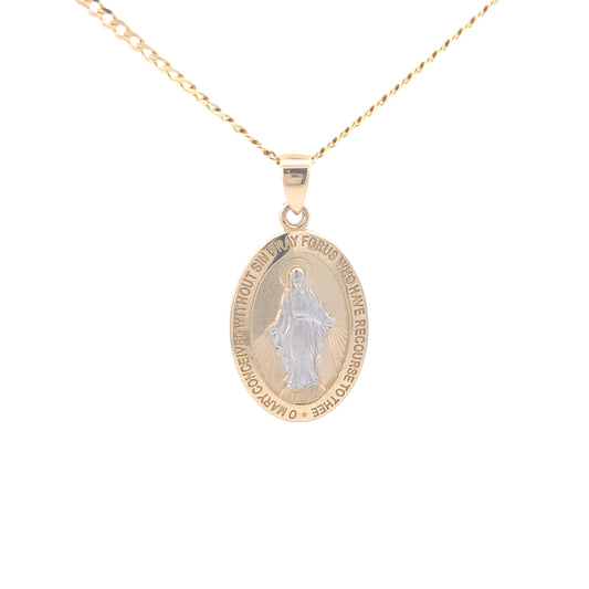 14K Gold Miraculous Virgin Medallion | Luby Gold Collection | Luby 