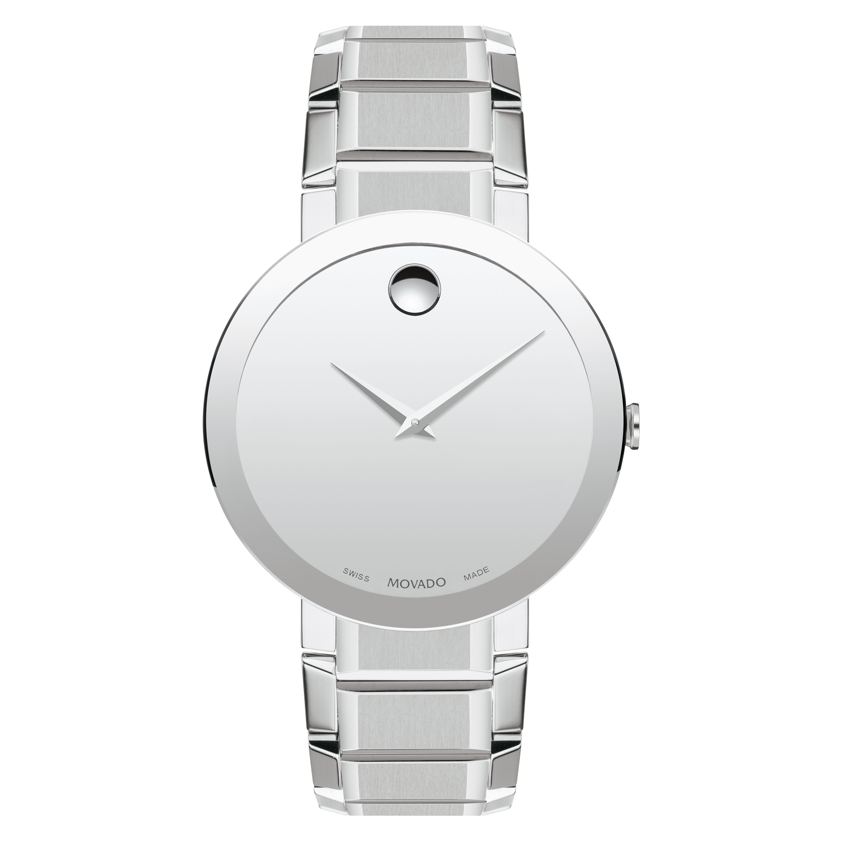 Sapphire Silver Mirror Musuem Men | Movado | Luby 