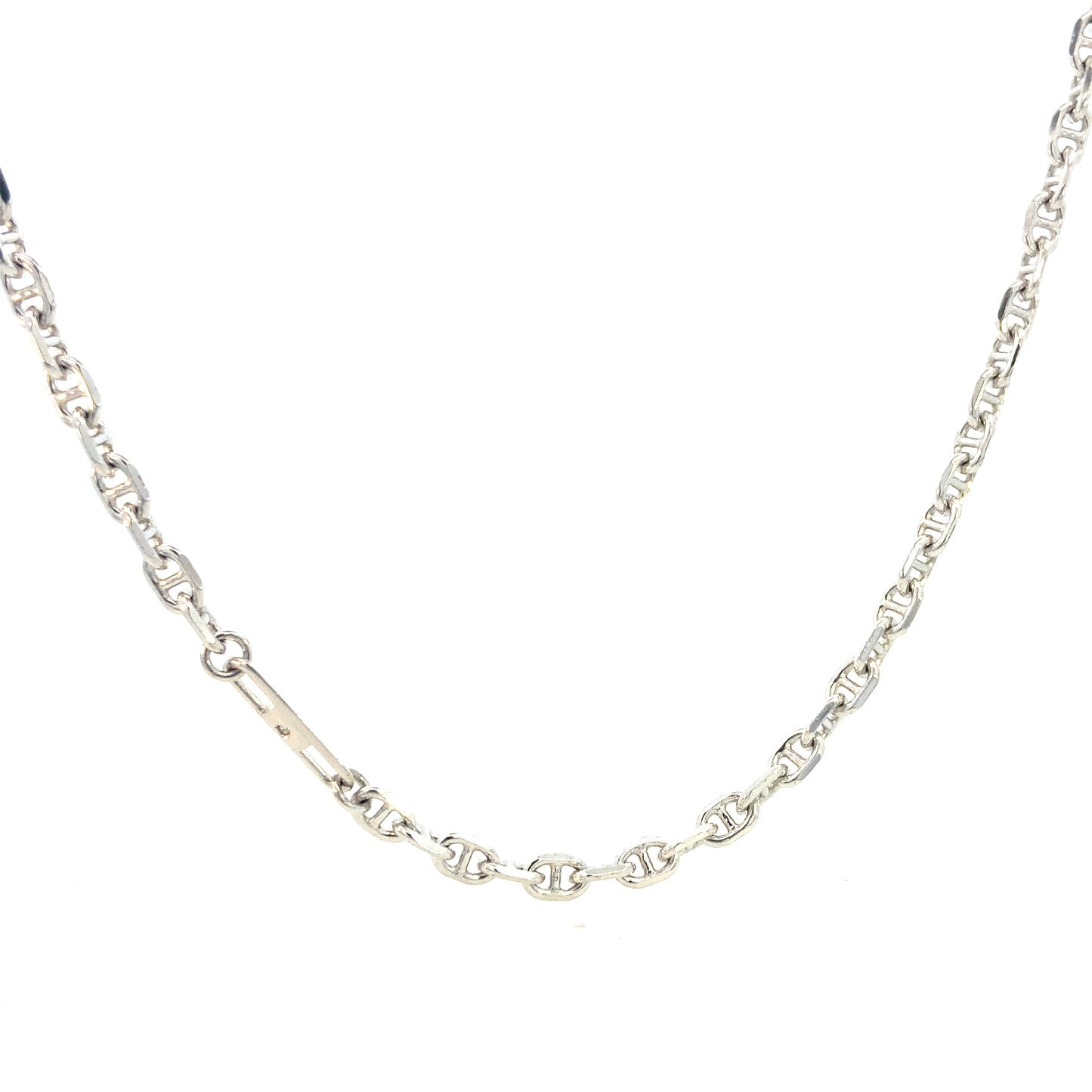 Rhodium Silver Necklace with Plated Silver Elemnet | BORSARI | Luby 