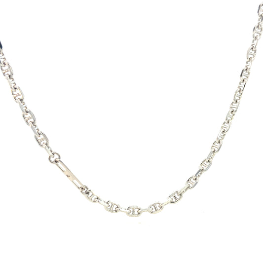 Rhodium Silver Necklace with Plated Silver Elemnet | BORSARI | Luby 