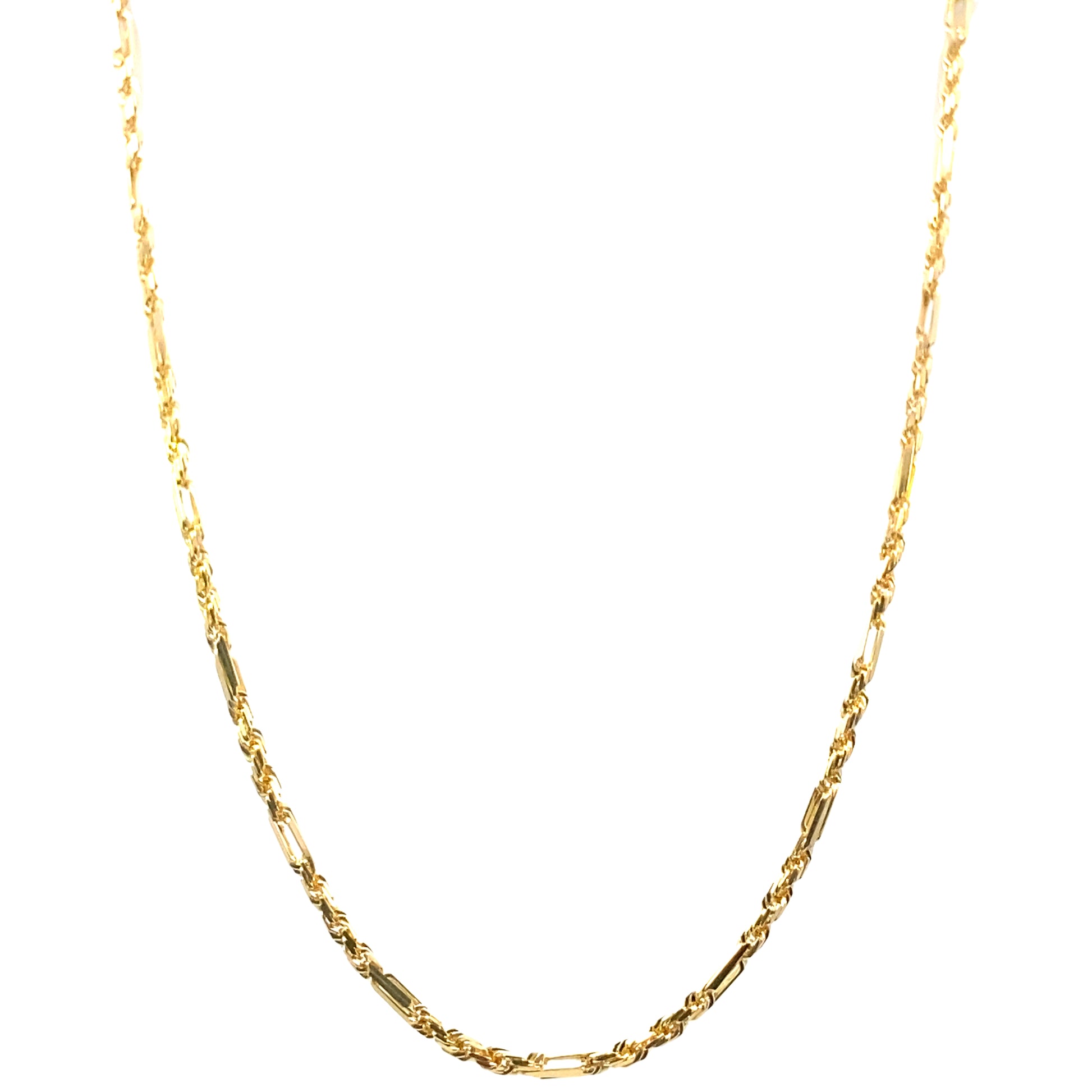 14K Gold Hollow Barrel Rope Chain | Luby Gold Collection | Luby 