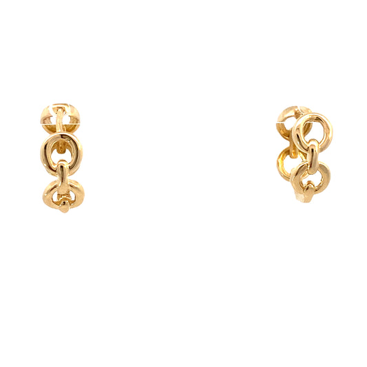 14K Gold O Link Hoops | Luby Gold Collection | Luby 