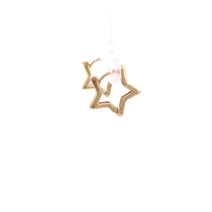 14K Gold Star Hoops | Luby Gold Collection | Luby 