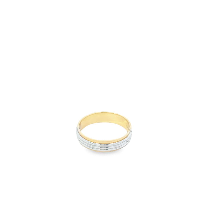 14K Gold Wedding Band Two-Tones | Luby Gold Collection | Luby 