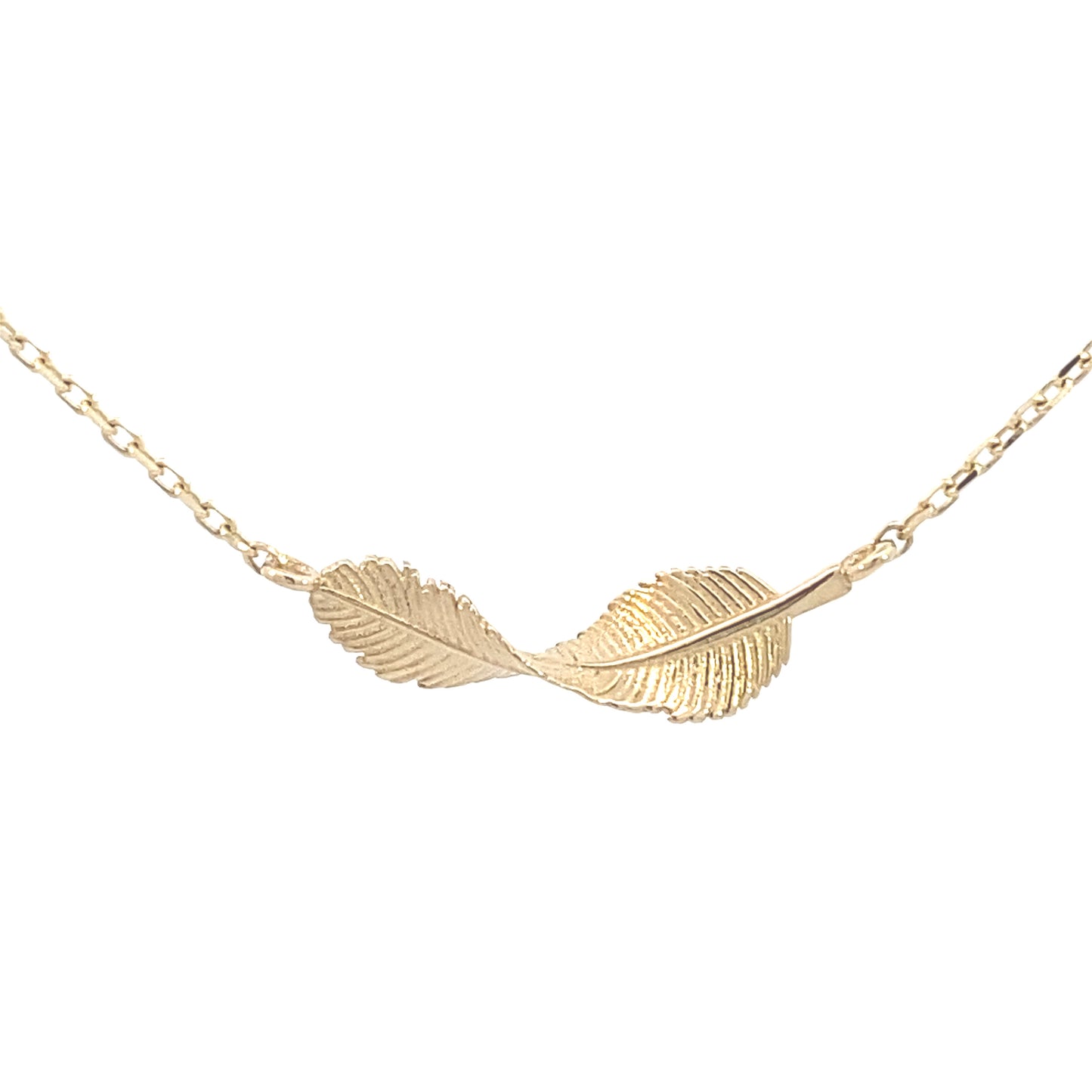 14K Gold Feather Necklace | Luby Gold Collection | Luby 