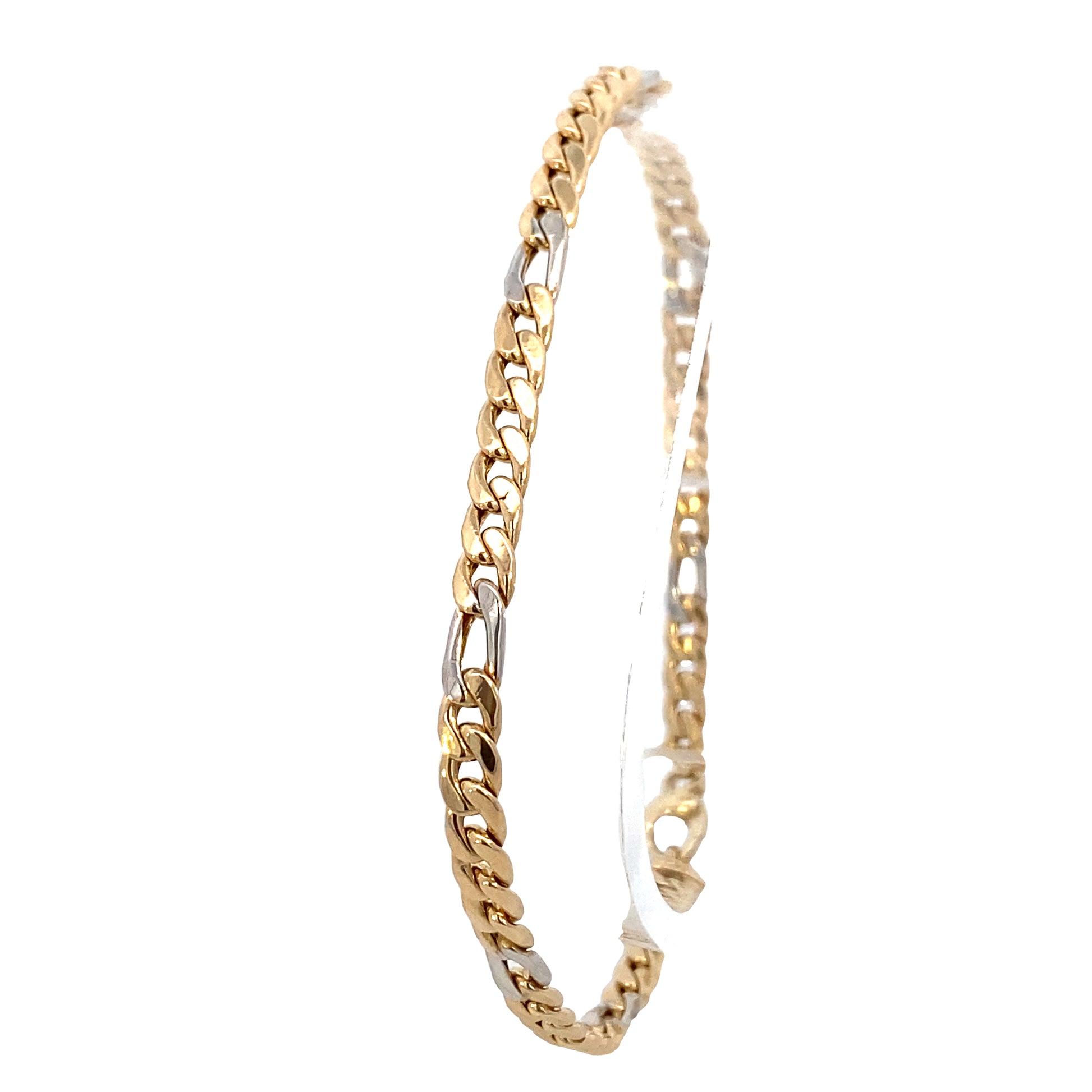 14k 2T Gold Figaro Bracelet | Luby Gold Collection | Luby 