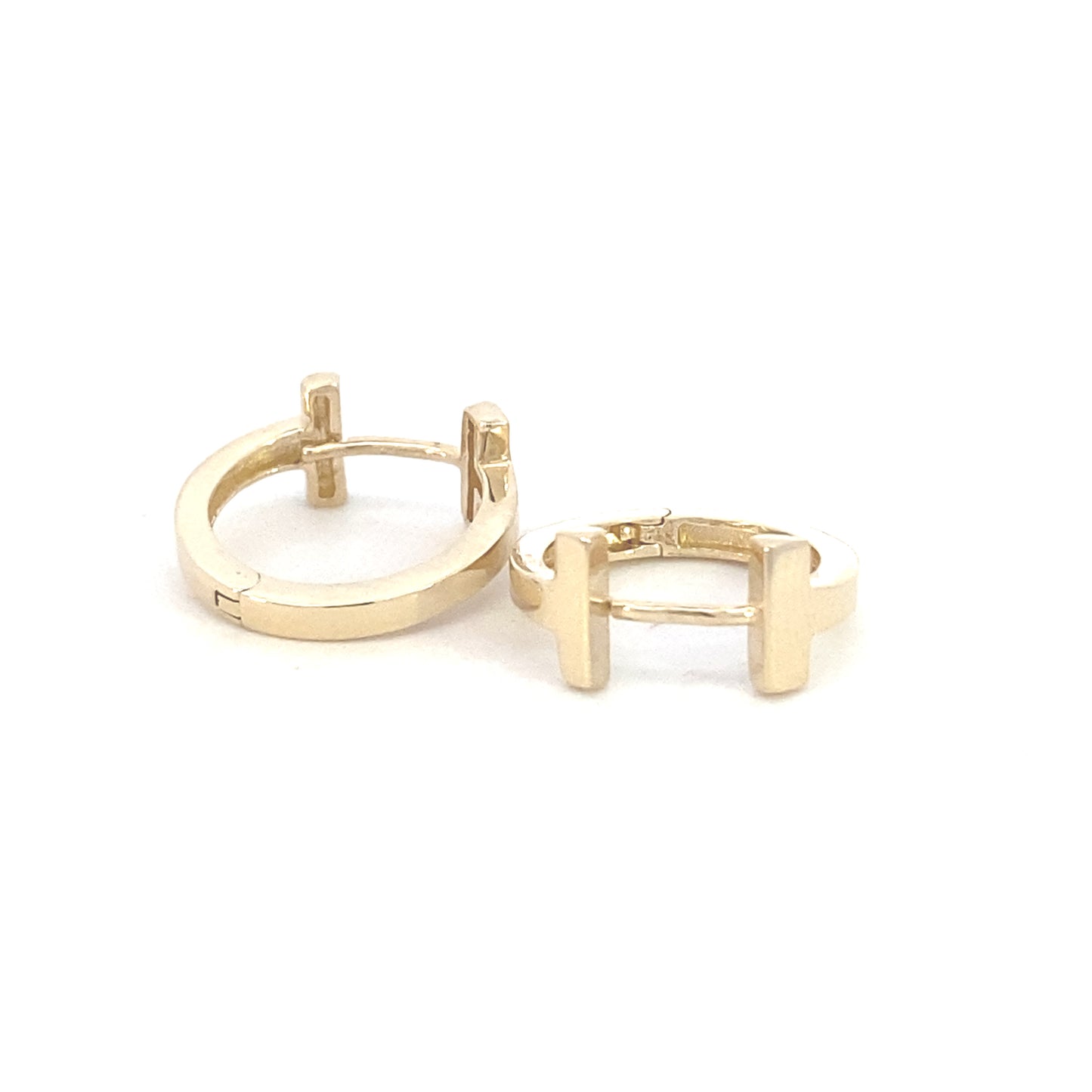 14K Gold Link Small Hoops | Luby Gold Collection | Luby 