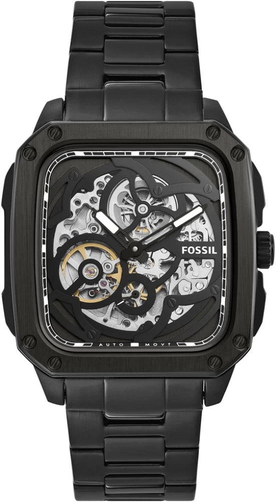 Inscription Automatic Black Dial Mens Black | Fossil | Luby 