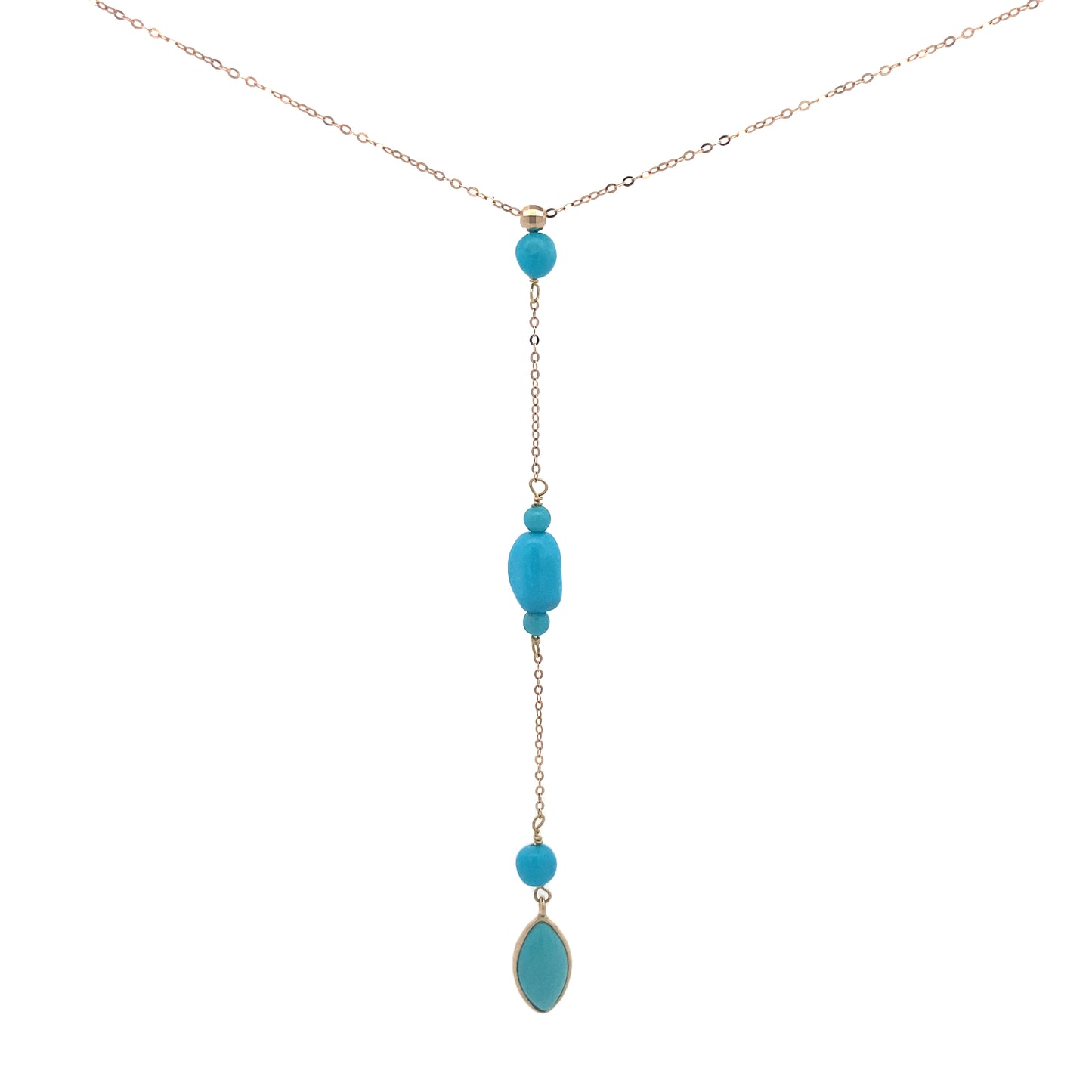 18K Gold TURQUOISE Necklace | Rajola Italy | Luby 