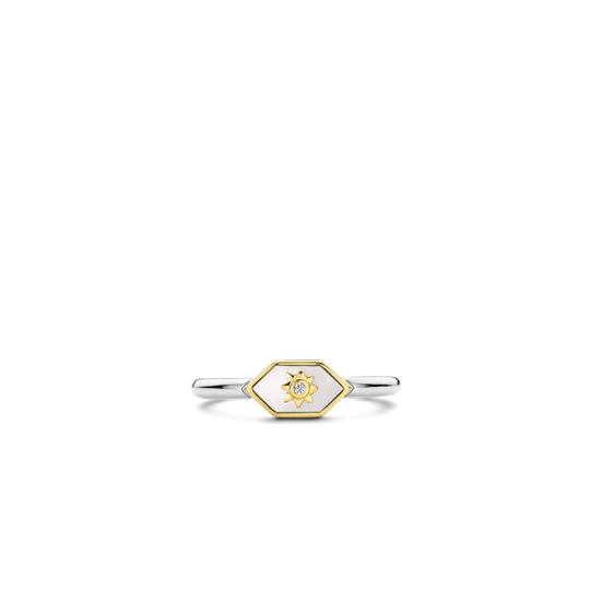 Ti Sento Ring with sun Two Tones Mother Pearl | Ti Sento Milano | Luby 