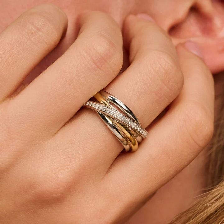 Zirconia Crossover Ring - M model Ti Sento