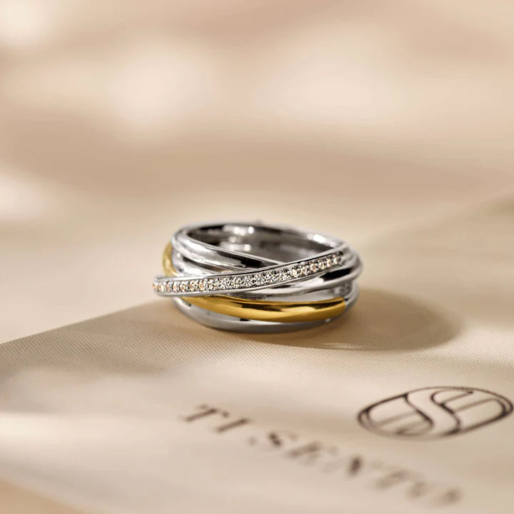 Zirconia Crossover Ring - M model Ti Sento