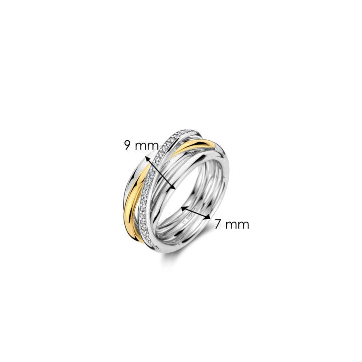 Zirconia Crossover Ring - M model Ti Sento