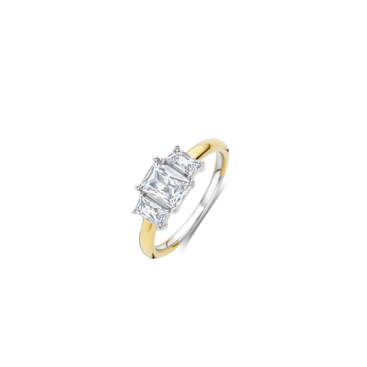 Rectangular Triple Zirconia Ring | Ti Sento Milano | Luby 
