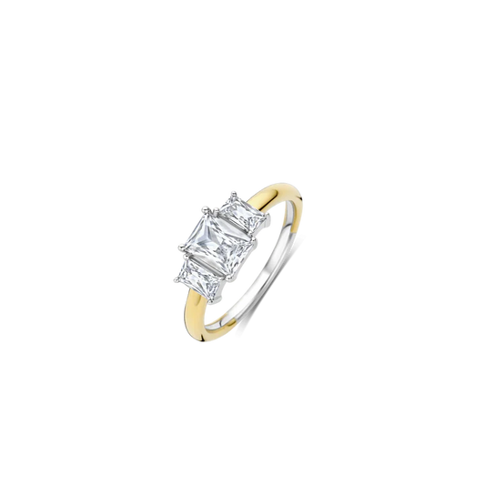 Rectangular Triple Zirconia Ring | Ti Sento Milano | Luby 