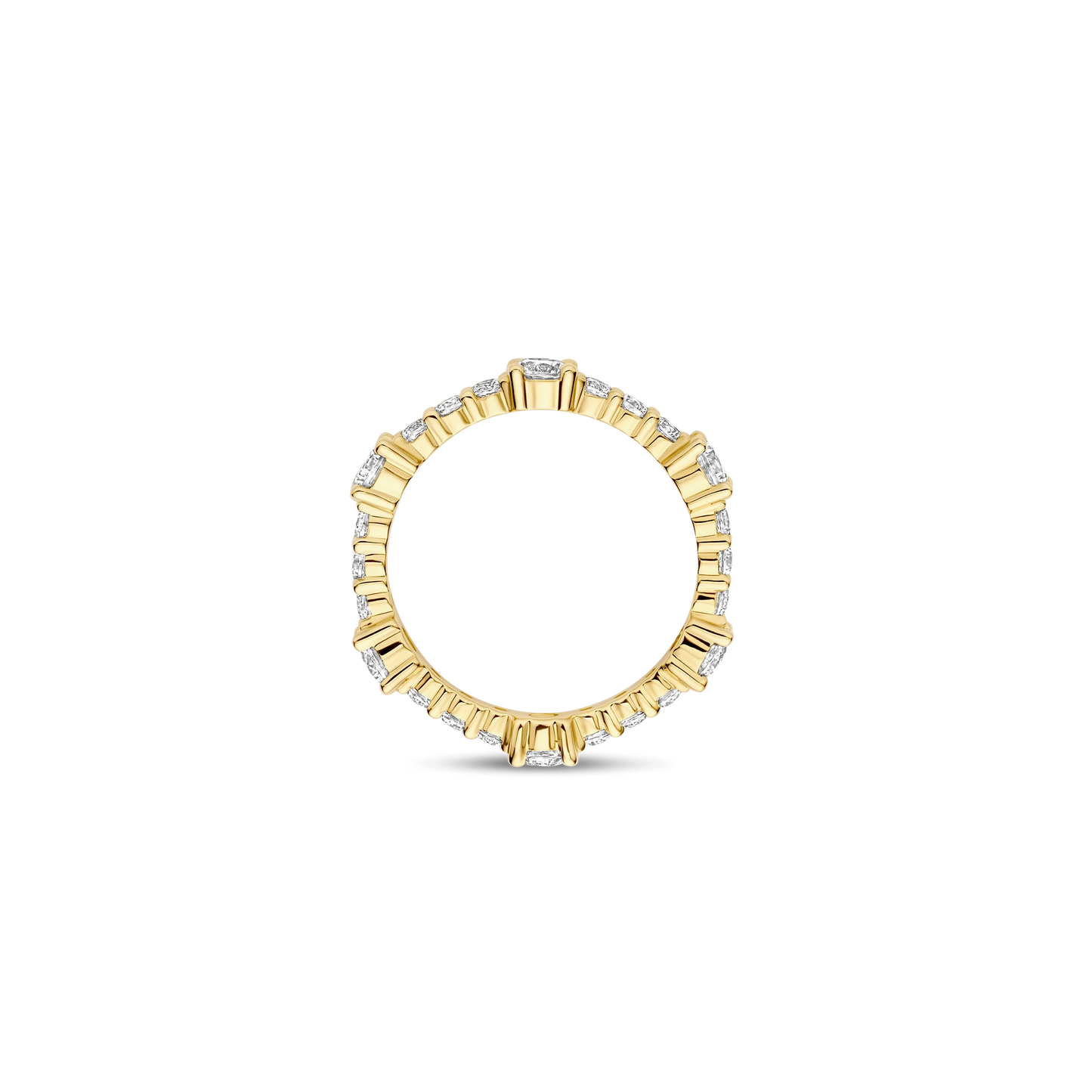 Eternity Tennis Ring Hand-set Zirconia / 18ct Gold Vermeil