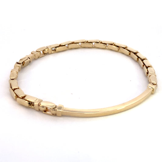 14K Gold Engrave Men Bracelet | Luby Gold Collection | Luby 