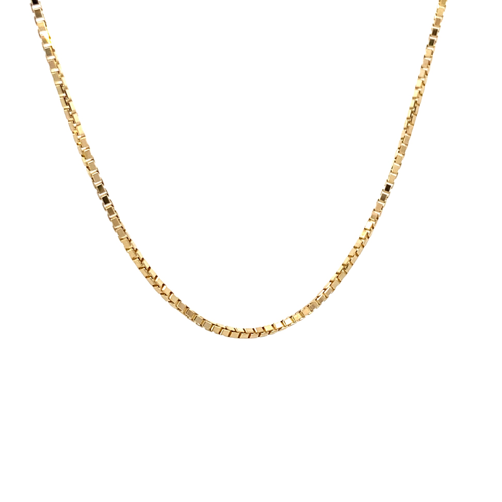 14K Gold Solid Box Chain | Luby Gold Collection | Luby 