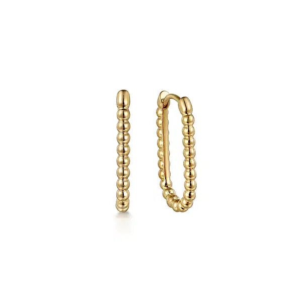14K Yellow Gold Bujukan Classic Elongated Oval Hoop Earrings | Gabriel & Co. | Luby 