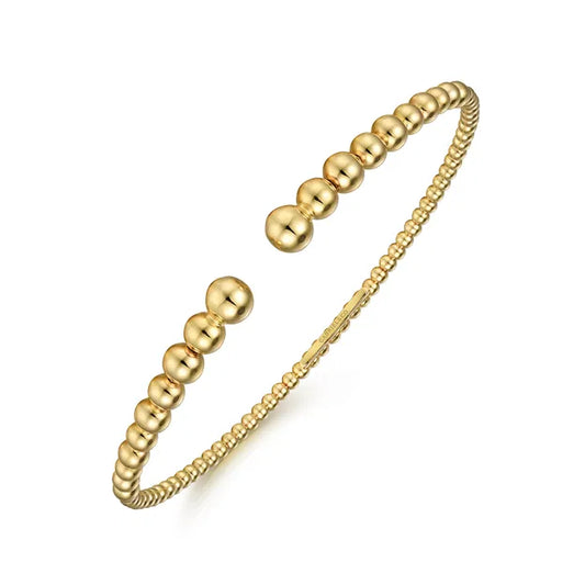 14K Yellow Gold Bujukan Open Bangle | Gabriel & Co. | Luby 