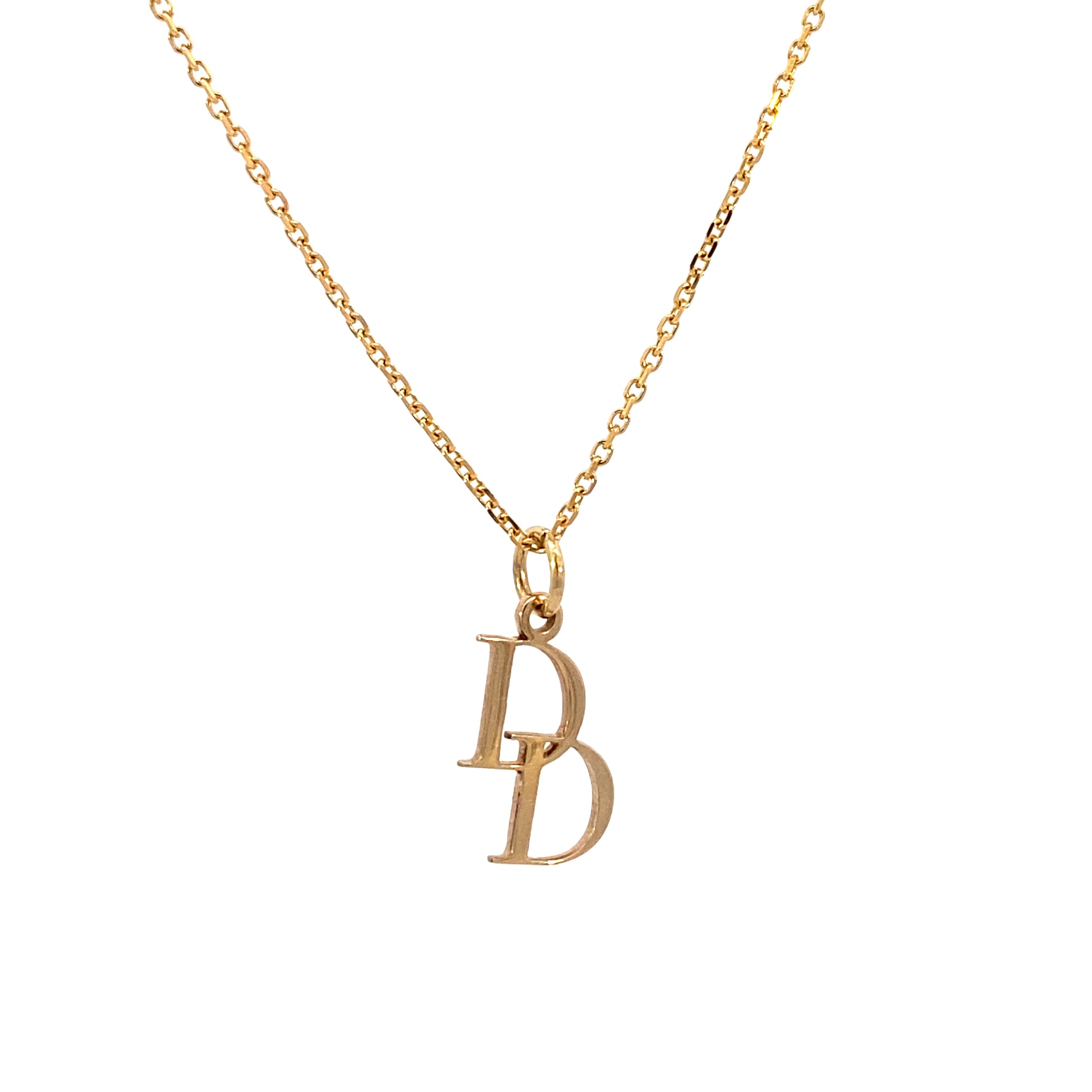 14K Gold Double DD Custom Charm | Luby Gold Collection | Luby 