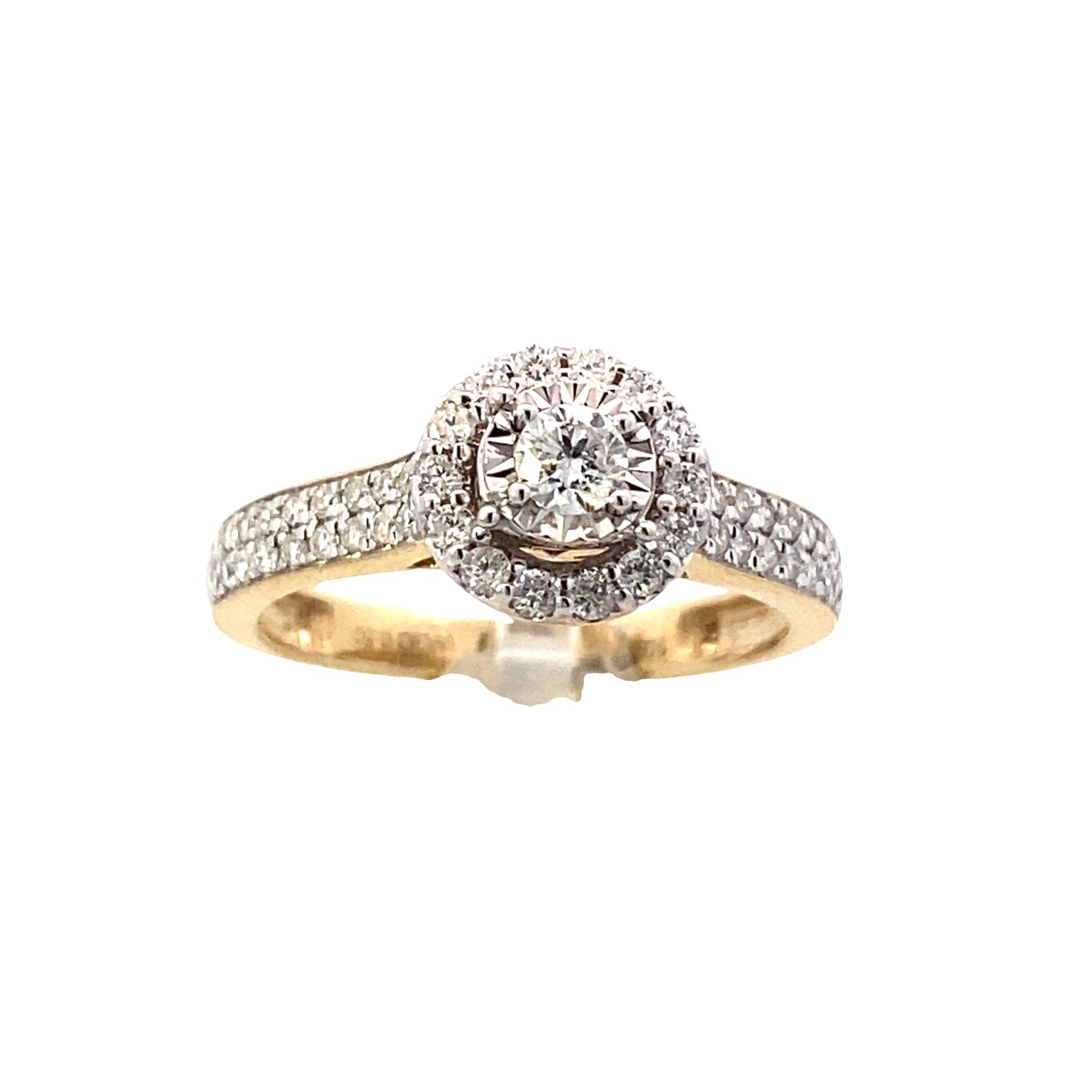 10K Gold Diamond Bridal Ring 0.50ct
