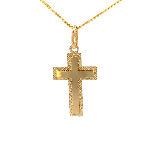 14K Gold Double Cross Pendant | Luby Gold Collection | Luby 