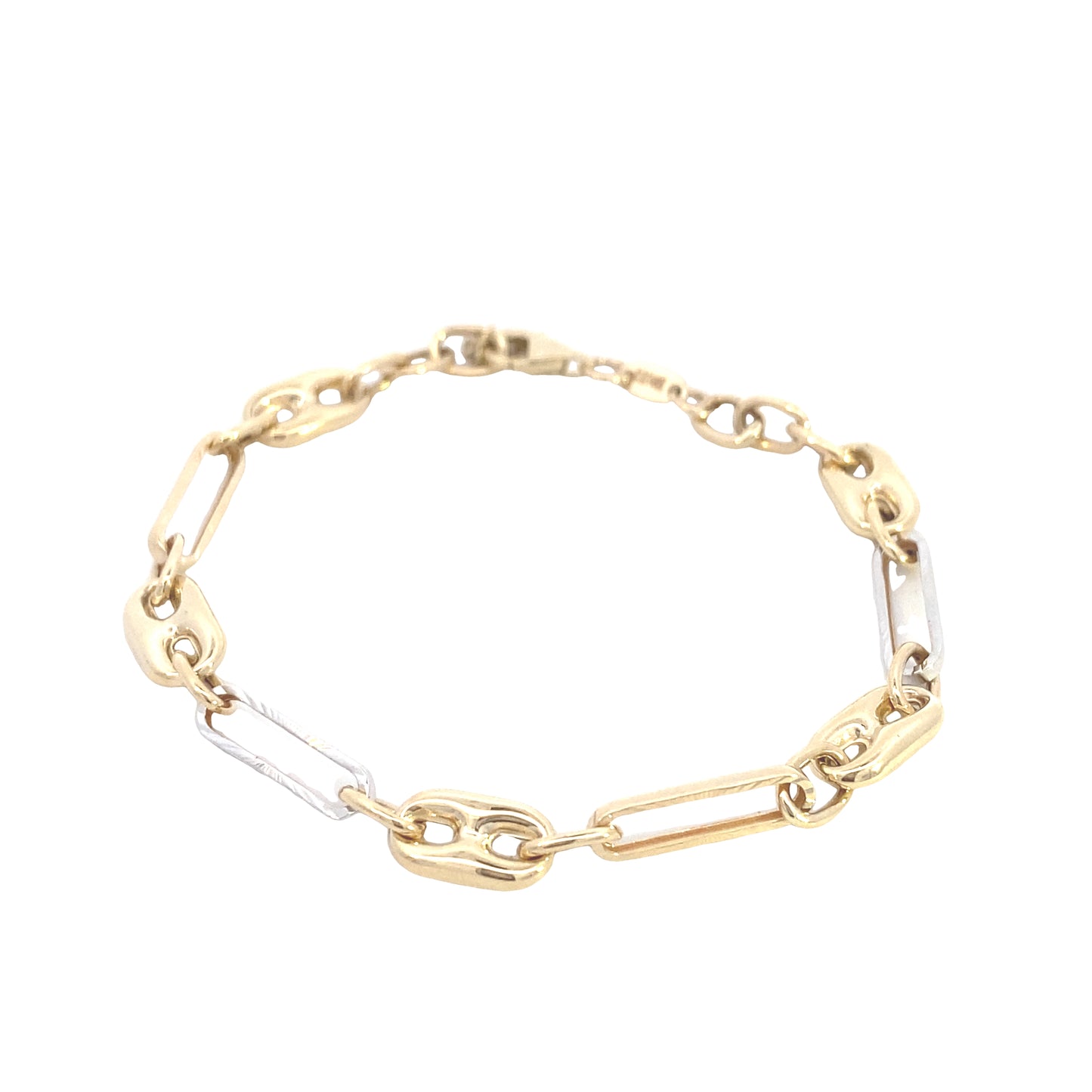 14K Gold 2/T Link Bracelet | Luby Gold Collection | Luby 